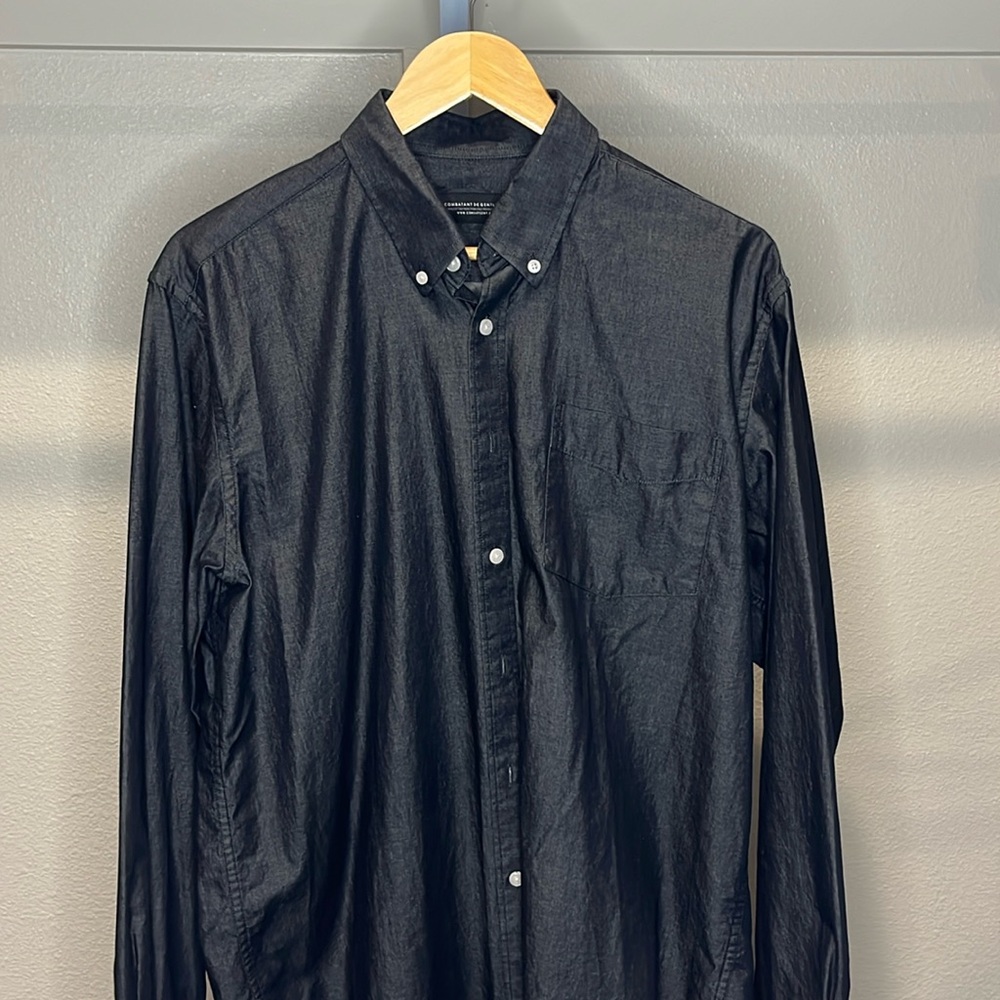 Combatant Gentleman Black Long-sleeve Buttondown 16.5